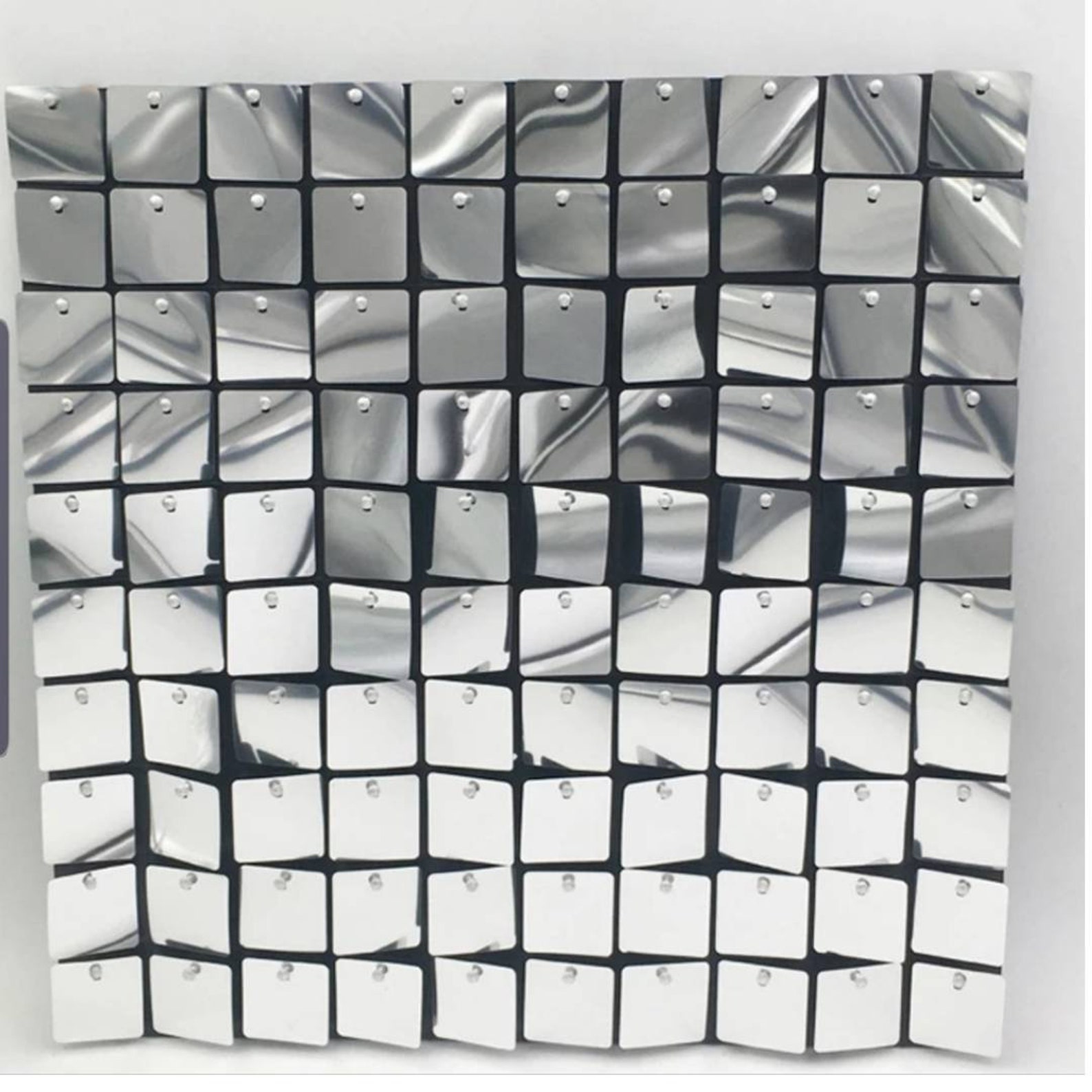 Interlocking Silver Sequin Shimmer Wall Panel Backdro vrogue.co