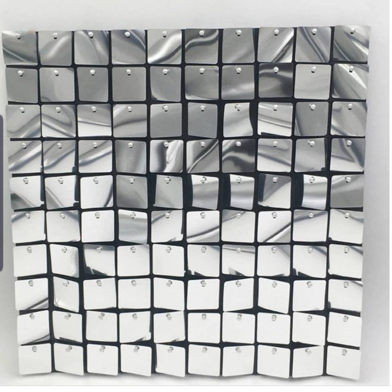 Sequin Shimmer Wall Panel Backdrop Shimmer wall Silver Etsy