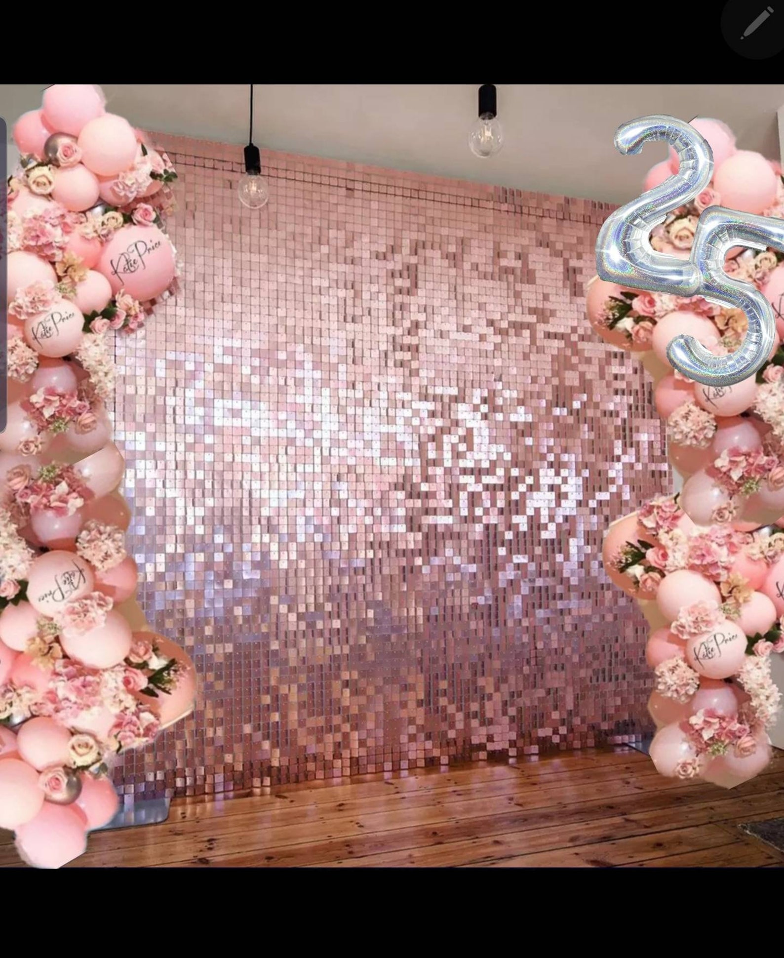 Sequin Shimmer Wall Panel Backdrop Shimmer wall Rose Gold Etsy