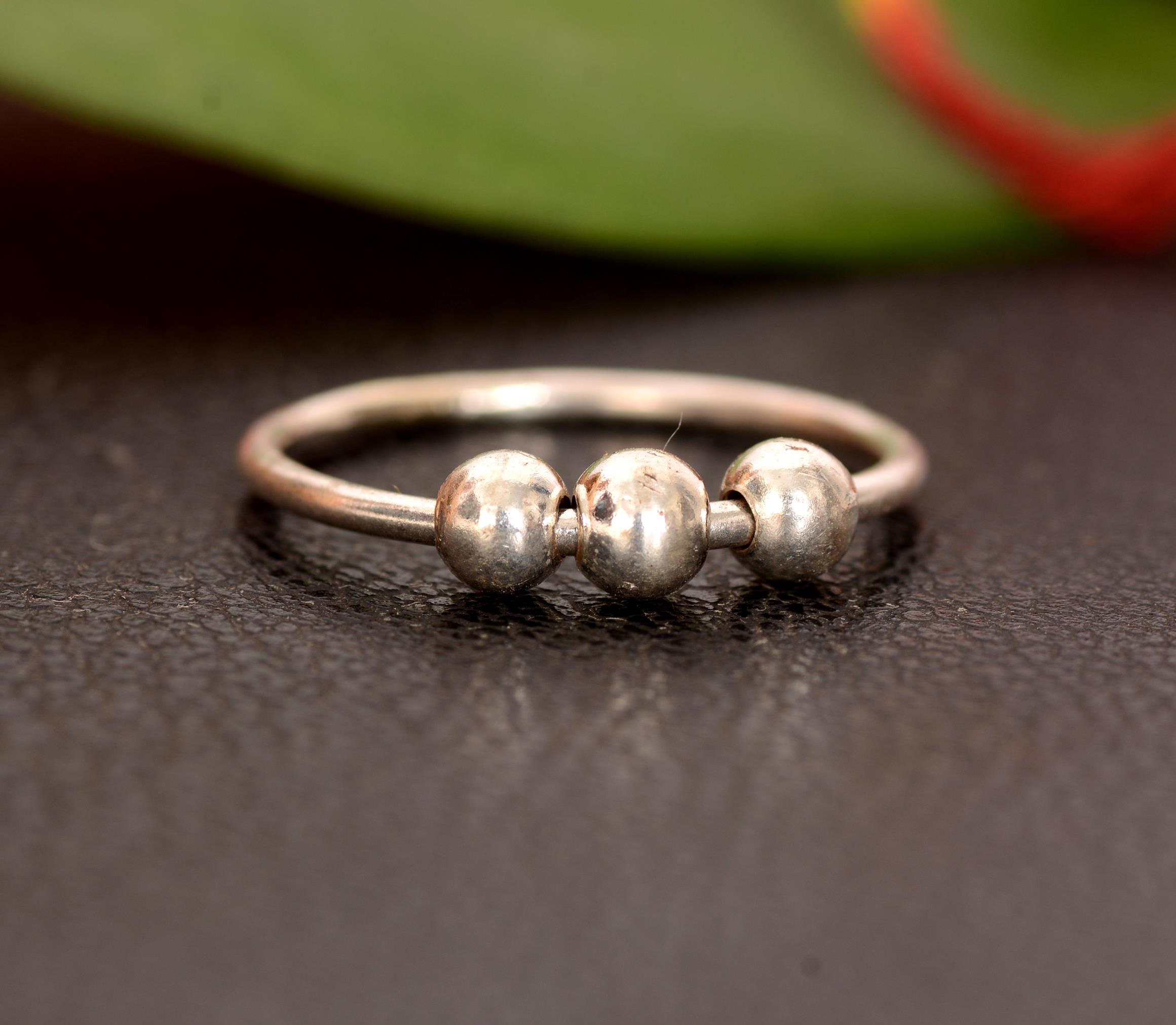 AntiAnxiety Ring Sterling Silver Anxiety Ring Spinner Etsy
