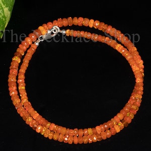 High Quality Orange Opal Beaded Necklace, Opal Gemstone Necklace, For Anniversary Gift, Opal Choker Necklace Set, Handmade Necklace Jewelry