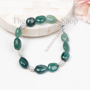 Bracciale con pietre preziose naturali AAA Grandidierite fatto a mano per le donne, gioielli da donna delicati in oro 18 carati, regalo per la festa della mamma per lei,