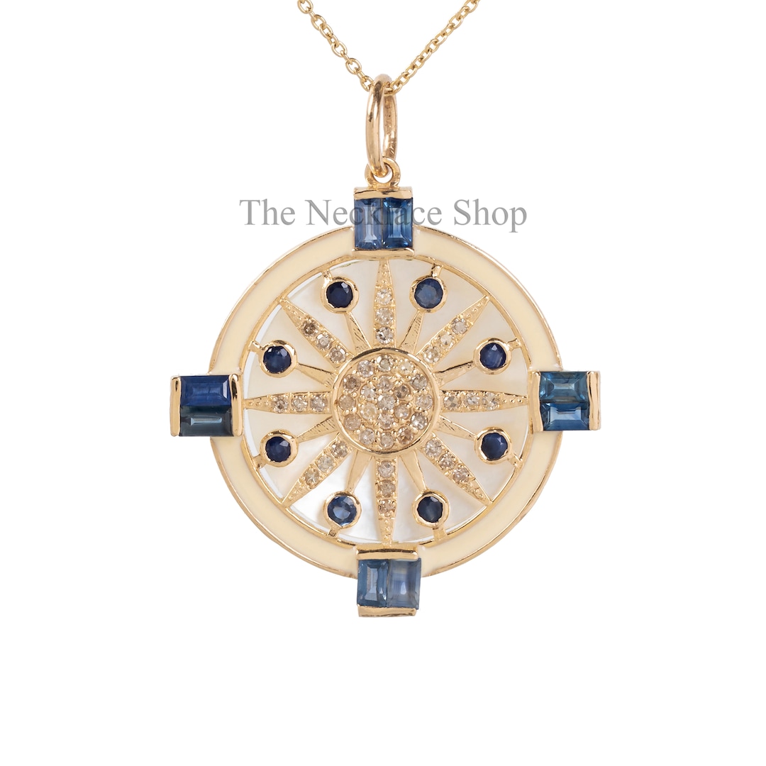 [92.5 Silver] Mother of Pearl Pendant Necklace main image 1