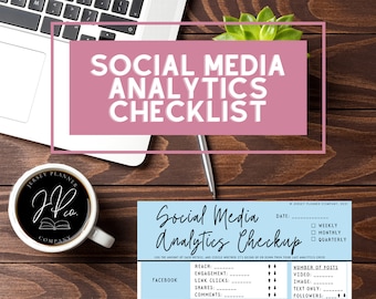 Social Media Analytics Checklist & Tracker Letter Size, Digital (Pinterest, Instagram, Facebook, YouTube, Pinterest)
