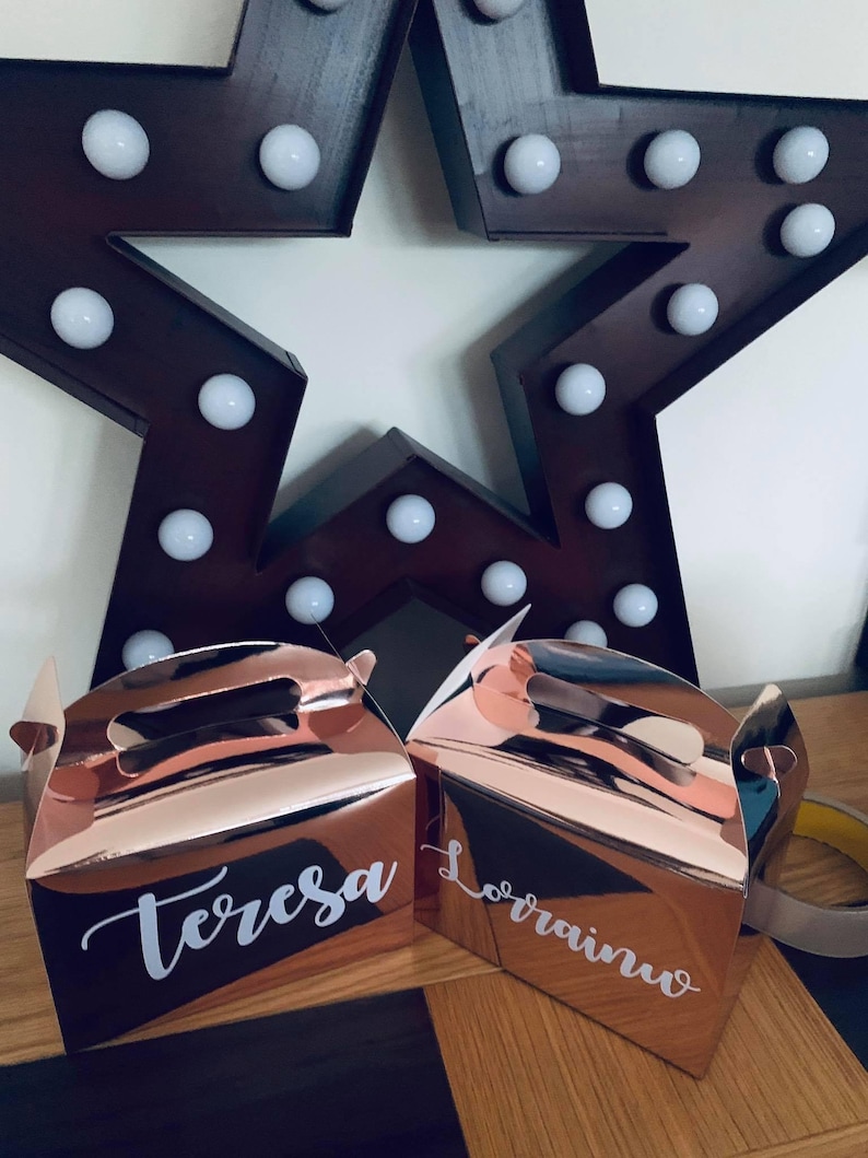 Hen Party Bag Rose Gold Personalised Hen Favour Boxes Wedding Boxes Hen Gift Box