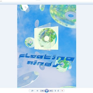 Y2K Frutiger aero floating minds and CDs poster print