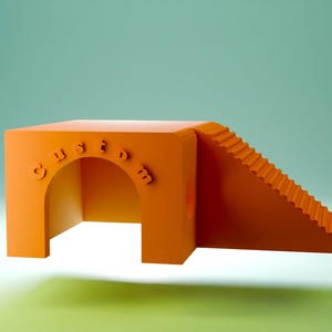 Customisable turtle hide with stairs for climbing