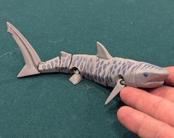 Articulated Tiger Shark – 3D Printed Sensory Fidget Toy