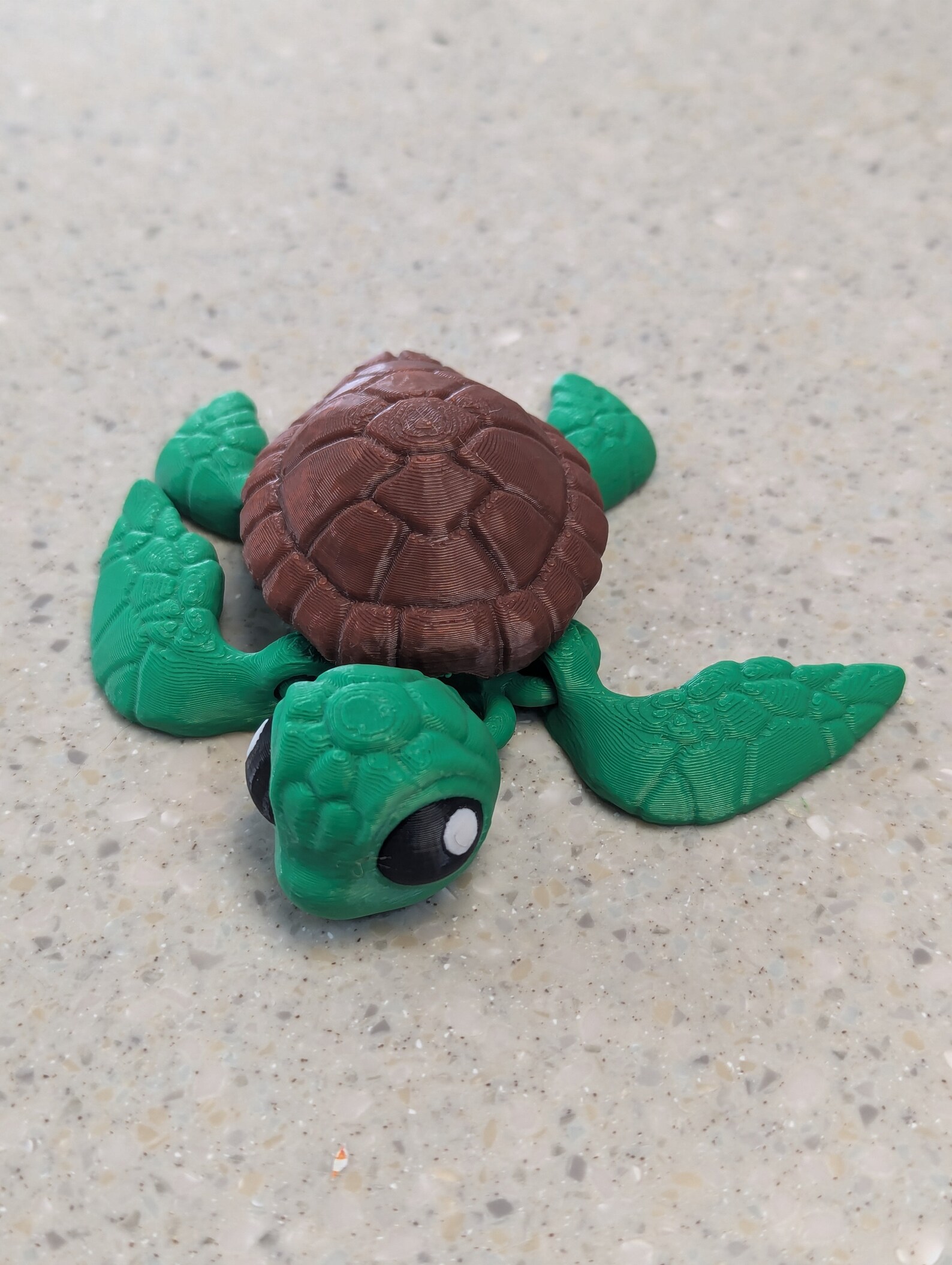 Turtle Sticky Toy Green Sea Turtle - 3D Printed and Fully Articulated Toy Turtle, Fidget ...