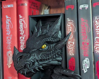 Dragon Book Nook - Shelf Decor, Library Decor, Fantasy Decor