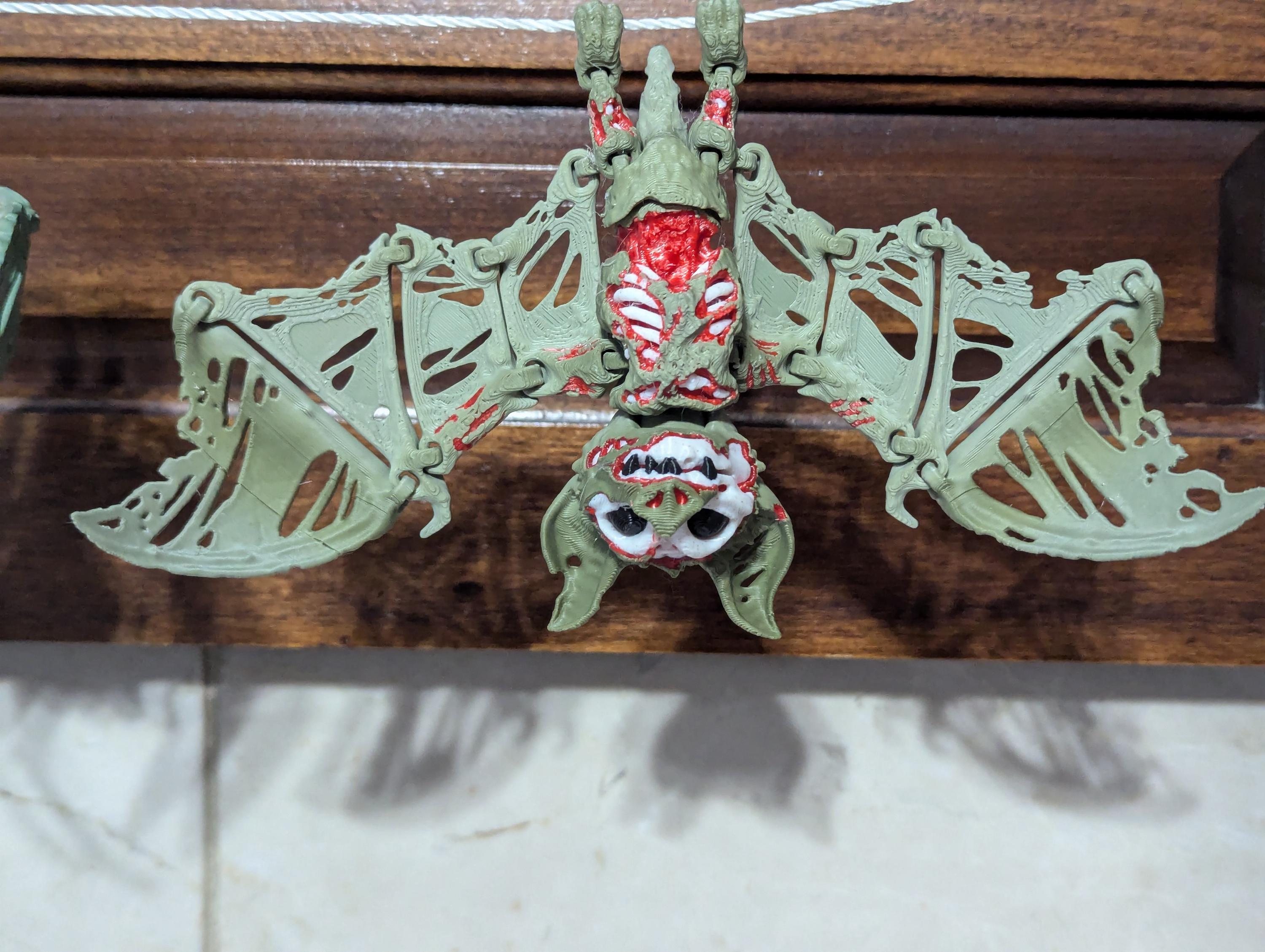 Zombie Bat - 3D Printed and Fully Articulated Halloween Decoration