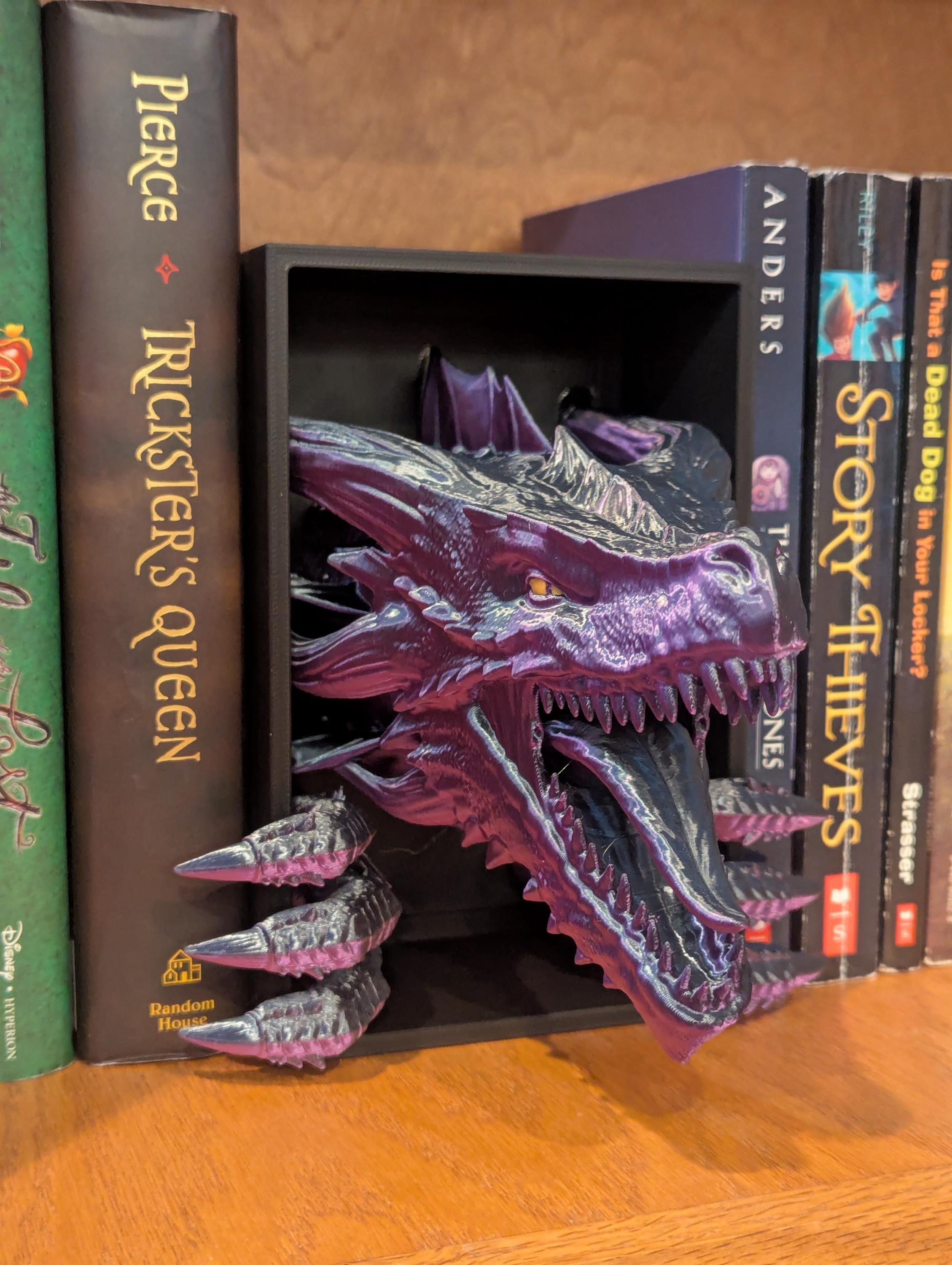 Roaring Dragon Book Nook - Shelf Decor, Library Decor, Fantasy Decor