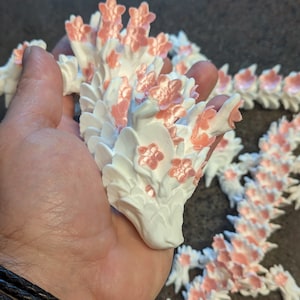 Cherry Blossom Dragon - 3D Printed and Fully Articulated Dragon, Sensory Toy, Fidget Toy