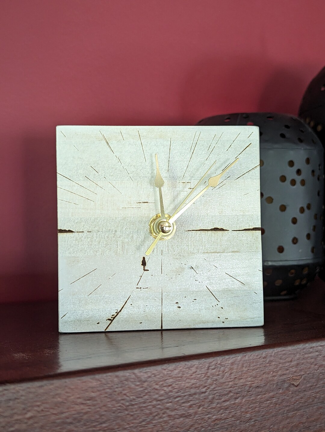 The Journey...laser Engraved Wood Clock for Shelf Desk or Etsy