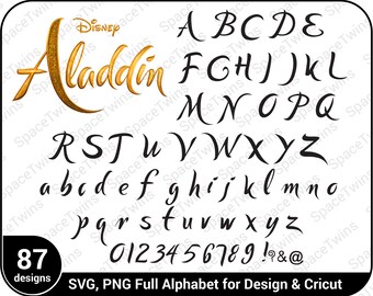 Disney Aladdin Font Etsy