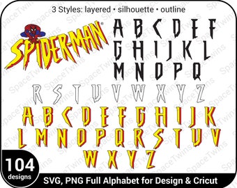 Spiderman Letters Etsy