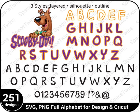 Scooby Doo Font SVG Scooby Doo Font Scooby Doo Letters - Etsy New Zealand