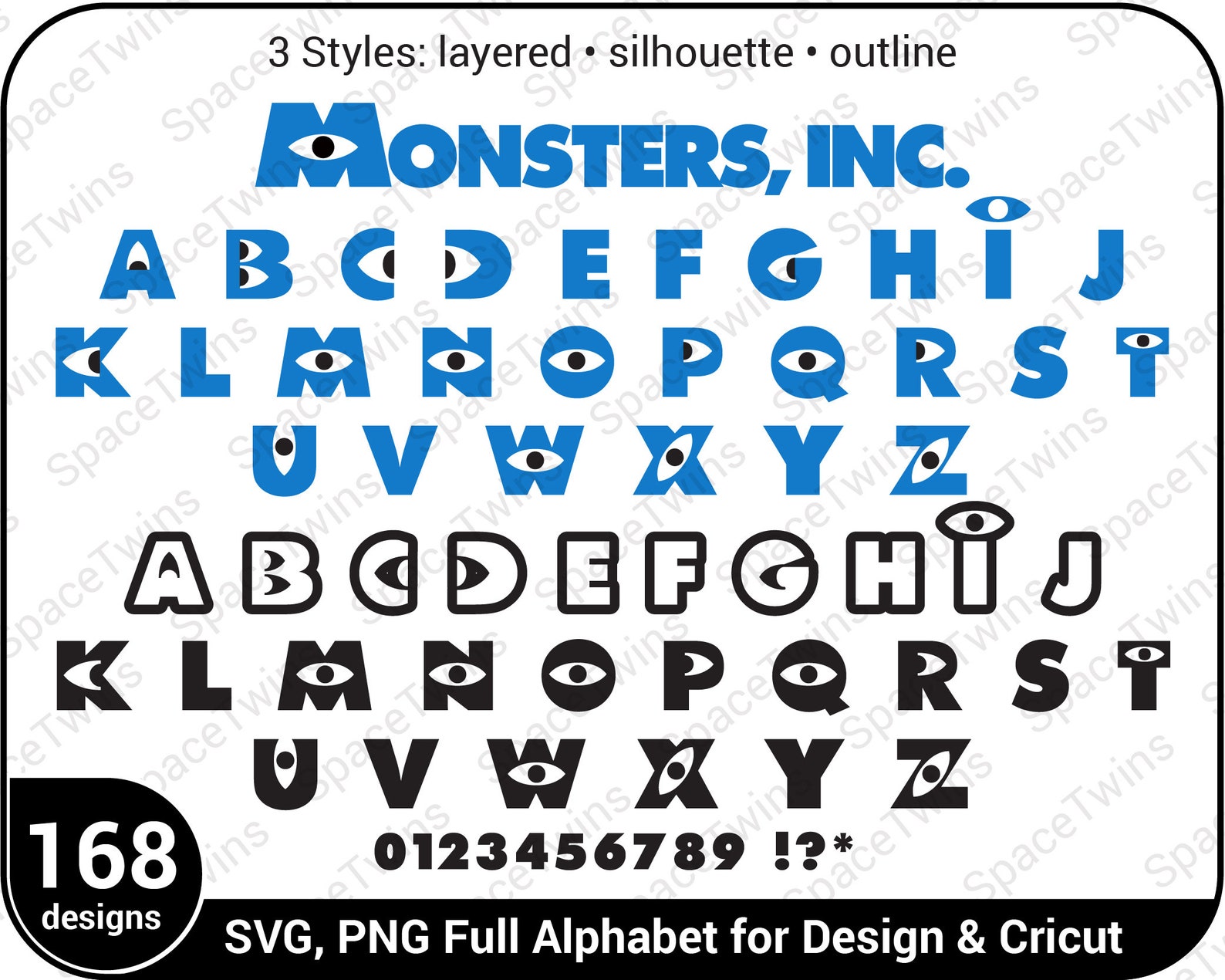 Monster Inc Font SVG Monster Inc font Monster Inc letters Etsy