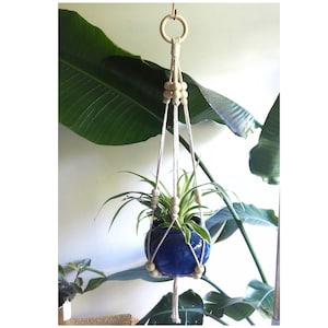 Beaded Macrame plant hanger, boho decor
