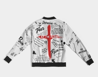 Jordan Carmine 6 Colores / Chaqueta Bomber Cubierta / Regalo de ropa de calle cristiana para hombres para mujer / Cubierto por la sangre / Ropa Equris