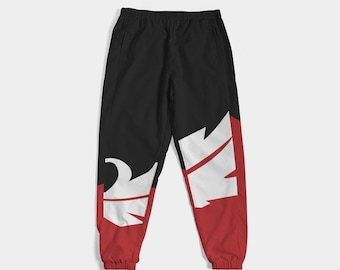 Jordan Bred 11 - Overflow Feather Logo - Track Pants  From Equris Clothing- Red / Black / White