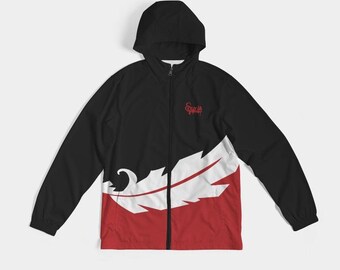 Jordan 1 Chicago Colorway - Overflow Feather Logo - Windbreaker by Equris Clothing- Red / Black / White