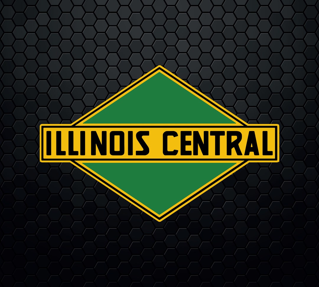 Illinois Central Railroad Logo Decal Emblem Crest Insignia Digital