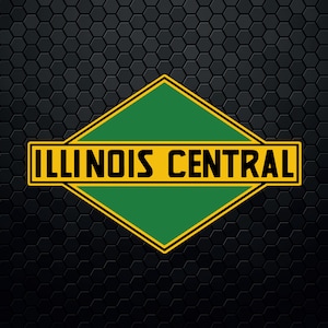 Illinois Central Railroad - Logo Decal Embleem Crest Insignia - Digitale Svg Eps Vector Cricut File