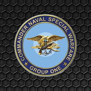 US Navy Naval Special Warfare Group 1 (NSWG-1) - Patch Pin Logo Decal Emblem Crest Insignia - Digital SVG Vector Cricut File
