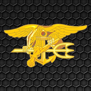 US Navy SEAL « Budweiser » Trident - Patch Pin Logo Decal Emblem Crest Insignia - Digital SVG Vector Cricut File