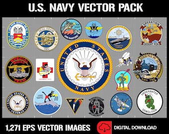 Ultimate U.S. Navy Vector Pack - 1,271 EPS Vector Images - Exclusive MilitaryVectors Bundle