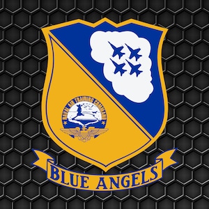 US Navy Blue Angels - Patch Logo Decal Emblem Crest Insignia - Digital SVG Vector Cricut File