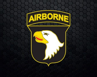 US Army 101st Airborne Division "Screaming Eagles" CSIB - Patch Logo Decal Emblem Crest Insignia - Digital Svg Vector Cricut File