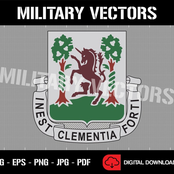 U.S. Army 61st Medical Battalion - Medical Corps Patch Logo Decal Emblem Crest Insignia - Digital SVG Cricut Vector Cnc Cut File