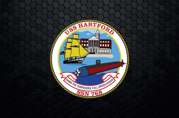 USS Hartford (SSN-768) Attack Submarine - Patch Logo Decal Emblem