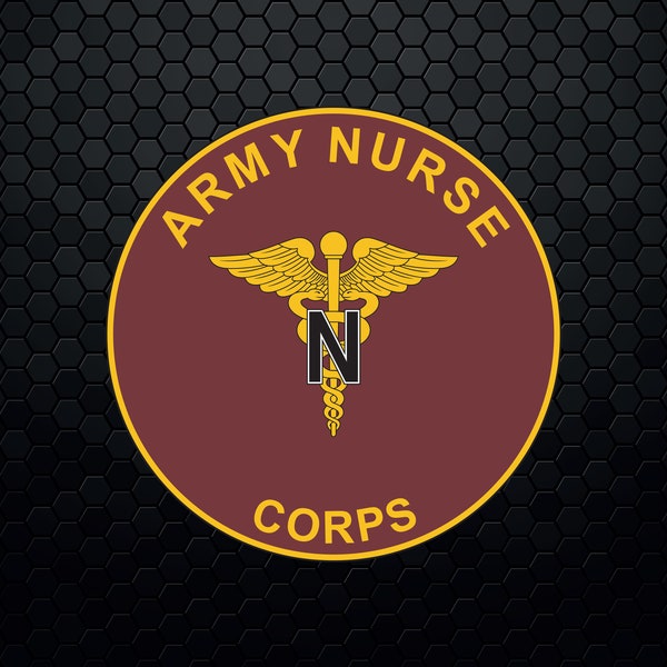 U.S. Army Nurse Corps Branch Plaque - Patch Logo Decal Emblem Crest Insignia - Digital Svg Vector Cricut File