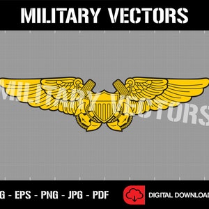 Distintivo de oficial de vôo da Marinha dos EUA - Patch Pin Logo Decal Emblem Crest Insignia Award - Arquivo Digital SVG Vector Cricut