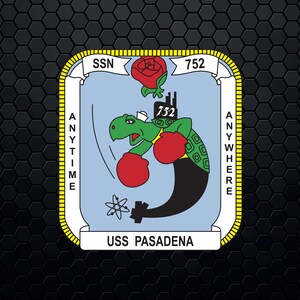 SOTTOMARINO D'ATTACCO USS Pasadena (SSN-752) - Patch Logo Decal Emblem Crest Insignia - Digital Svg Eps Vector Cricut File