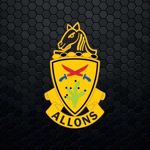 US Army 11th Armored Cavalry Regiment 11th ACR "Allons" - Logo Decal Emblem Crest Insignia - Digital Svg Eps Jpg Pdf Png Cricut File