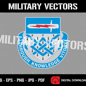 Amerikanska arméns 107:e militära underrättelsebataljon - Militär underrättelsetjänst - Patch Logo Dekal Emblem Crest Insignia - Digital SVG Vektor Cricut-fil