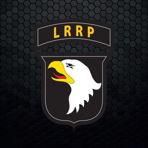 101st Airborne Division LRRP - Vietnam War - Logo Emblem Crest Insignia - Digital Svg Vector Cricut File