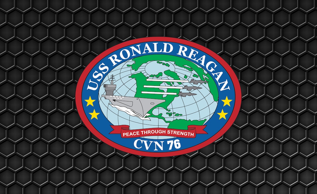 US Navy USS Ronald Reagan CVN-76 Aircraft Carrier - Patch Pin Logo