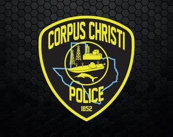 Corpus Christi Police Department - Patch Logo Decal Emblem Crest Badge Insignia - Digital Svg Vector Cricut File