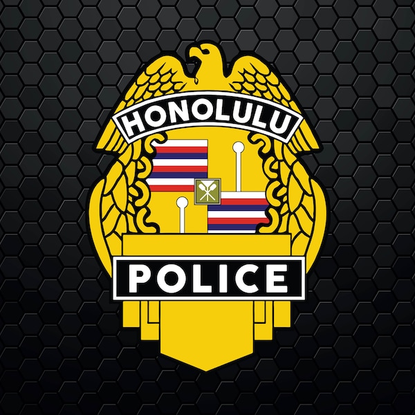 Honolulu Police Department - Patch Logo Decal Emblem Crest Badge Insignia - Digital Svg Vector Cricut File
