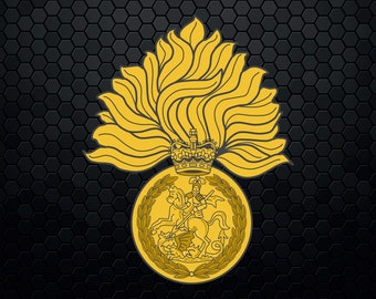 Royal Fusiliers - Ejército Británico - Cap Badge Patch Logo Emblema de calcomanía Insignia de cresta - Digital Svg Vector Cricut File
