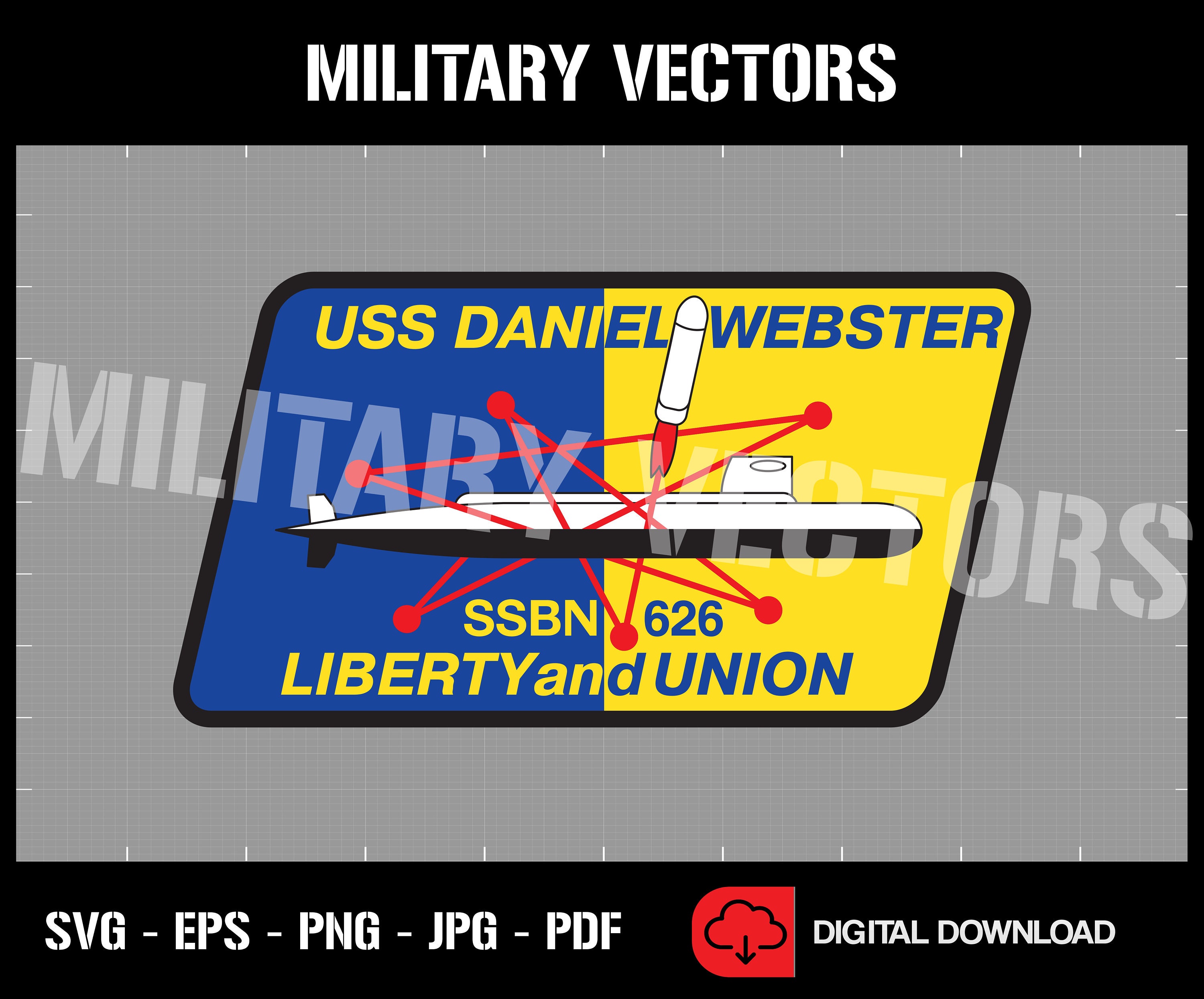 USS Daniel Webster (SSBN-626) Ballistic Missile Submarine - Patch