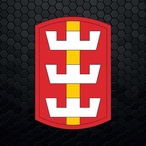 US Army 130th Engineer Brigade SSI - Patch Logo Decal Emblem Crest Insignia - Digital Svg Vector Cricut File