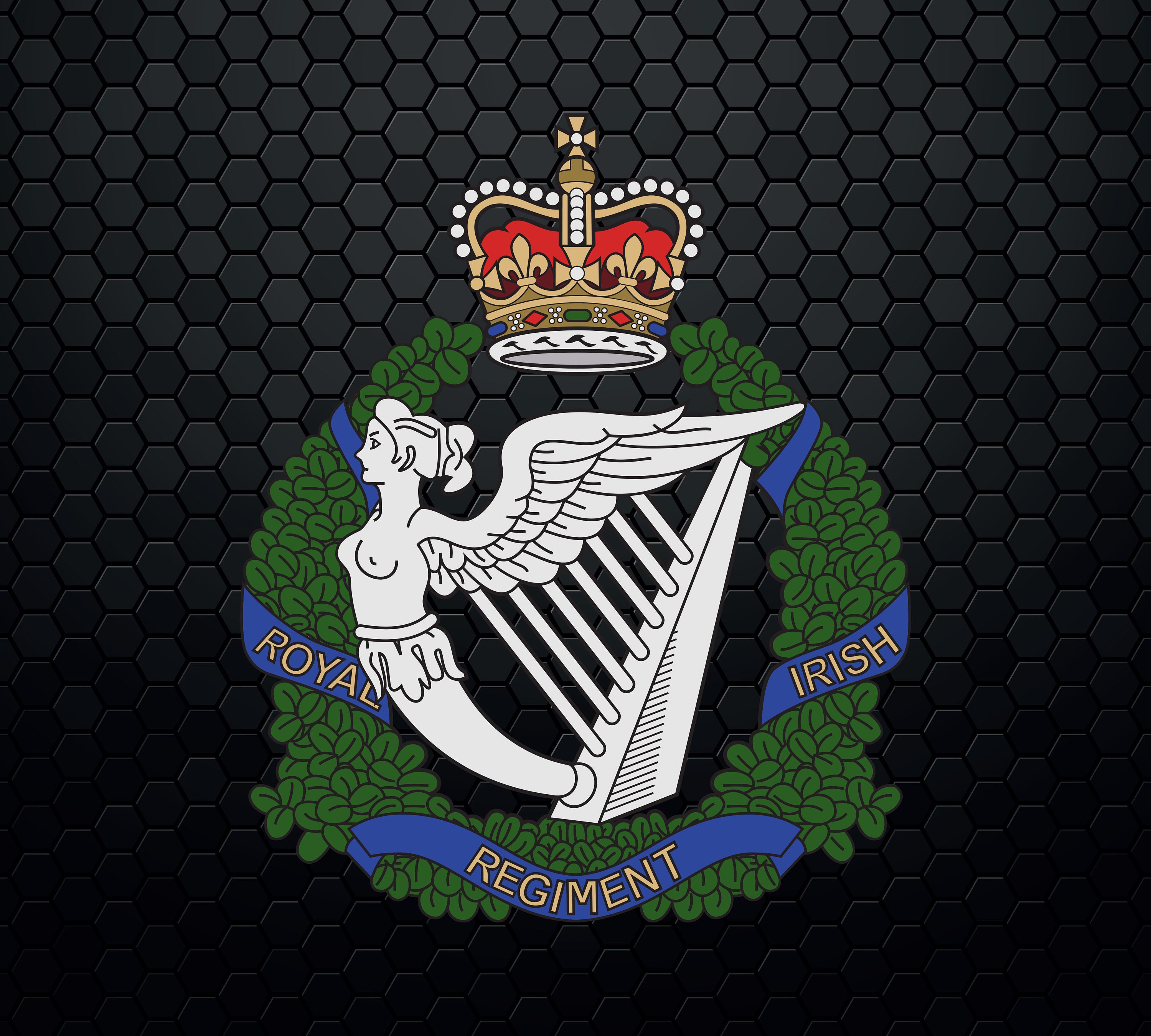Royal irish sales regiment cap badge