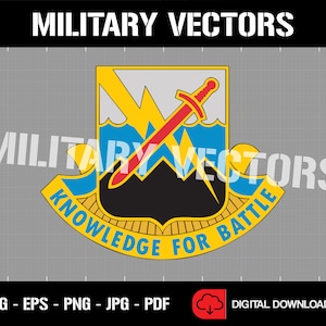 Amerikanska arméns 102:a militära underrättelsebataljon - Militär underrättelsetjänst - Patch Logo Dekal Emblem Crest Insignia - Digital SVG Vektor Cricut-fil