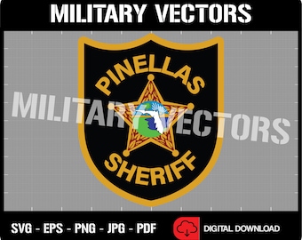 Pinellas County Sheriff - Strafverfolgung - Patch Logo Aufkleber Wappen Wappen Abzeichen - Digital SVG Vektor Cricut Datei